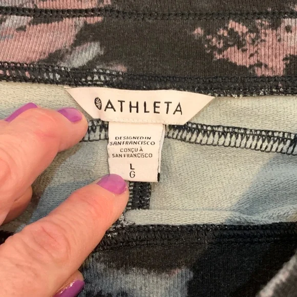 Athleta Black and Pink Camo Joggers - Picture 4 of 6